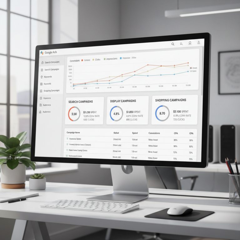Tipuri de campanii Google Ads: Search Display Shopping Video