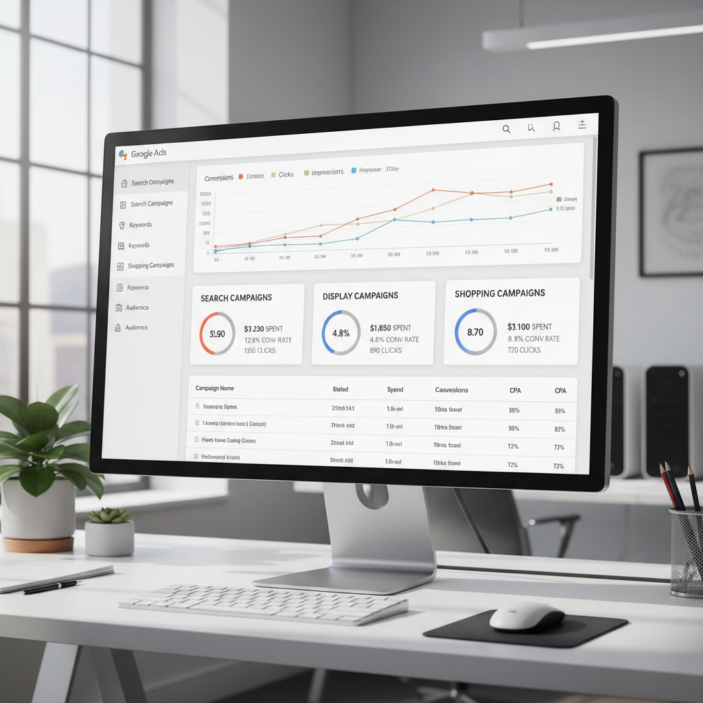 Tipuri de campanii Google Ads: Search Display Shopping Video